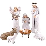 CHUANGLI Krippenfiguren Set, Handbemalte Krippenfiguren, 7 Krippe...