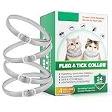 Zecken-Flohband Katze, Flohhalsband für Katzen, 4 Stück gegen Larven und...