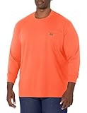 Wrangler Riggs Workwear Herren-Langarm-T-Shirt mit Taschen. - Orange -...