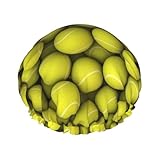 Doppellagige, elastische, wasserdichte Duschhaube mit Tennisbällen,...