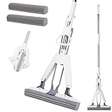 bangminda Schwamm Wischmopp Schwammwischer mit 135 cm Edelstahl Stiel...