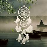 Lerkely Dream Traumfänger mit Federn, Handgefertigt Dreamcatcher für...