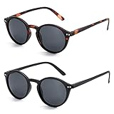 ZENOTTIC 2 Paare Polarisierte Sonnenbrille Damen Herren Retro Vintage Runde...