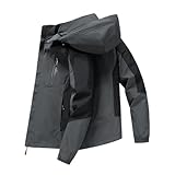 Generisch Arbeitsjacke Herren Winter Thermo Sweatjacke mit Kapuze Winddicht...