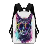 TNFHSOFT Cute Cat Backpacks Boys Girls Secondary School Bookbags Backpack...