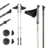 KADVA HALNA Nordic Walking Stöcke in Grün, verstellbare Größe 84-135 cm...