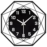 VINILITE Große Wanduhr im Vintage-Stil Ohne Tickgeräusche - Lautlos Dekor...