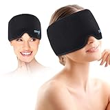 NEWGO Migräne Kühlpad Maske, Wiederverwendbare Headache Relief Cap...