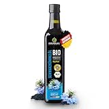 Kräuterland Bio Schwarzkümmelöl 500ml, ungefiltert, ohne Zusatzstoffe,...