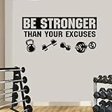 Wandaufkleber aus Vinyl, Motiv: Gan Ling, Hantel, Gewichtheben, Fitness,...