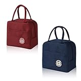 AMONENZ Lunch Bag, 2 Stück Mini Kühltasche Faltbar Lunchtasche mit...