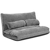 COSTWAY Klappbares Bodensofa, 3 in 1 Schlafsofa mit Schlaffunktion und...