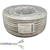 Lumonic 50m Netzwerkkabel CAT 6 S/FTP PIMF I Cat6-Kabel, Gigabit Lan Kabel,...