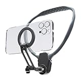 Magnetic Neck Phone Holder, POV/Vlog Selfie Mount, Flexible Chest Stand...