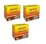 FAVORIT 3er Set Lavasteine – für Gas- und Elektrogrill (3 x 3kg Karton,...