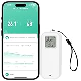 PHOVOLT WLAN-Thermometer-Hygrometer-Sensor mit Digitalanzeige, kabelloser...