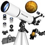 MEEZAA Teleskop, Teleskop Astronomie Erwachsene Profi, 80 mm Öffnung 600...