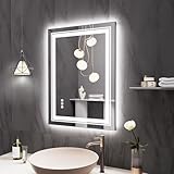 Snowdool LED-Badezimmerspiegel mit Lichtern, Vorder- und...