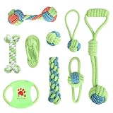 KITDAHOM 9er Hundespielzeug Set - Welpen Spielzeug - Baumwollmaterial -...