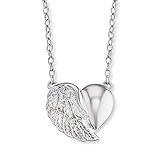 Engelsrufer - Damen Halskette Herzflügel aus 925 Sterlingsilber, elegante...