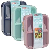 décor Go Triple Split Bento Lunchbox, BPA-frei, luftdicht und...