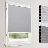 Joydeco Wabenplissee ohne Bohren Verdunklung Thermo Klemmfix Zweifarbig...