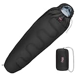 ALPIDEX Schlafsack Mumienschlafsack 4 Jahreszeiten 225 x 80 cm Duo Therm...
