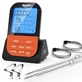 Grillthermometer Kabellos Fleischthermometer Funk Bratenthermometer Digital...