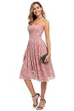 Atnlewhi Damen Vintage ärmellosen V-Ausschnitt A-Linie Kleid Blumen...