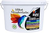 RyFo Colors Silikat Fassadenfarbe 10l - Außen-Farbe, Silikatfarbe, weiß,...