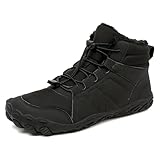 LTHTX Herren Damen Winter Barfussschuhe Breiter Zeh Wanderstiefel...