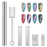 Ptwola 6 Stück Nail Art Werkzeug Magnetstift, Magnet Katzenaugen Nägel...
