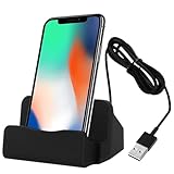 Loovisse USB Typ C Ladestation mit 1m Kabel, Schwarz USB c Ladestation, Typ...