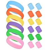 Partideal 18 Stück 80er Neon Schweissband Set,6 Farben Stirnband mit 12...