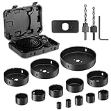 HYCHIKA Lochsäge Set, 19tlg Lochsägen Set, 13 Ø19mm-127mm Lochsäge, 2...