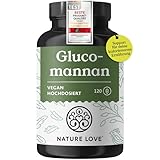 NATURE LOVE® Glucomannan aus der Konjak Wurzel - 120 Kapseln. 4000mg je...