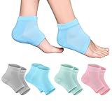 4 Paar Gel-Fersensocken, weiche, feuchtigkeitsspendende Socken, Gelfutter,...