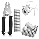 Wurstclipper Zange mit 1200 Clips, Wurstclipper Clips Zaunzange,...