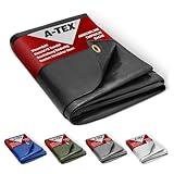 A-TEX® Abdeckplane 90 g/m² (2 x 3 m Schwarz) | Verschiedene Stärken,...