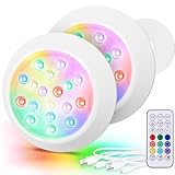 LyLmLe Magnetische LED Poollicht für Aufstellpools,15cm RGBW Unterwasser...