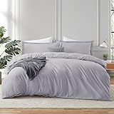 Hearth & Harbor Grauer Lavendel-Bettbezug für Queen-Size-Betten –...