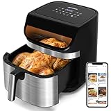 Aigostar Heißluftfritteuse XXL 8,8L, Dual Blaze, Airfryer 55%...