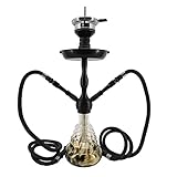 RMAN Shisha Set Wasserpfeife 2 Schläuche Hookah 2 Anschlüssen 55cm Shisha...