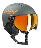 Black Crevice Kinder Visierhelm Leogang, matt Gun/orange, 52-54 cm…