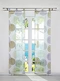 Transparente Schiebegardinen mit Schlaufen, Voile-Vorhänge, transparent,...