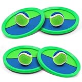 Klettballspiel, Klettball Set mit 4 Fangscheiben und 4 Bälle, Outdoor...