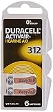 Duracell Easytab DA 312 - für alle Hörgeräte mit Batterietyp 312 10 x 6...