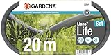 Gardena Liano Life Textilschlauch 1/2 Zoll, 20m Set: Hochflexibler...
