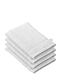 De Witte Lietaer 194686 Stephanie Waschlappen, Baumwolle, 4er Pack, weiß,...