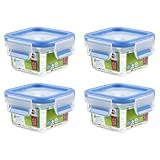 EMSA 508535 Clip & Close Aufbewahrungs-Dose, quadratisch, 200 ml,...